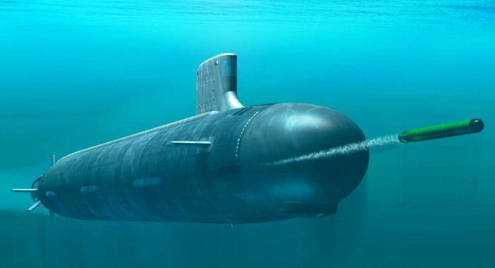 Ilustrasi peluncuran torpedo Peluncuran torpedo