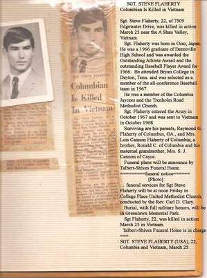 Obituari Sersan Steve Flaherty Artefak Perang Vietnam