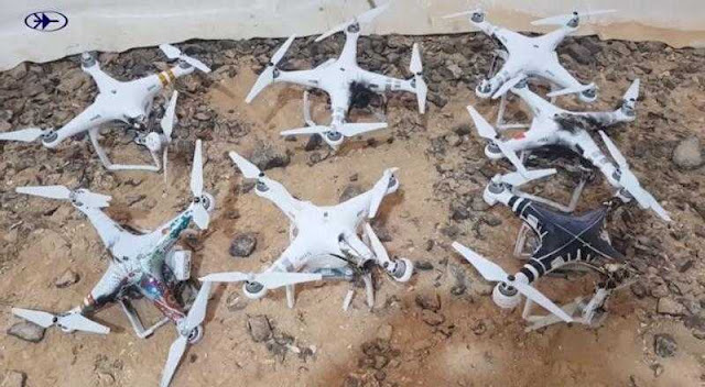 Drone terbakar oleh laser