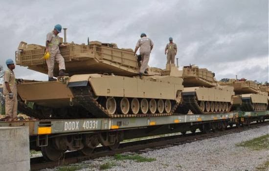 Tank Abrams diangkut
