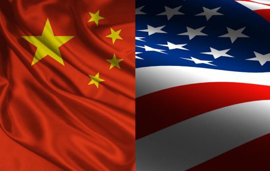 Bendera China dan Amerika