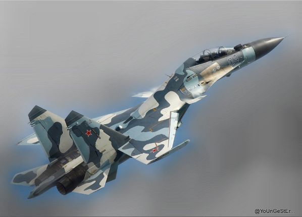 Sukhoi jet tempur Rusia