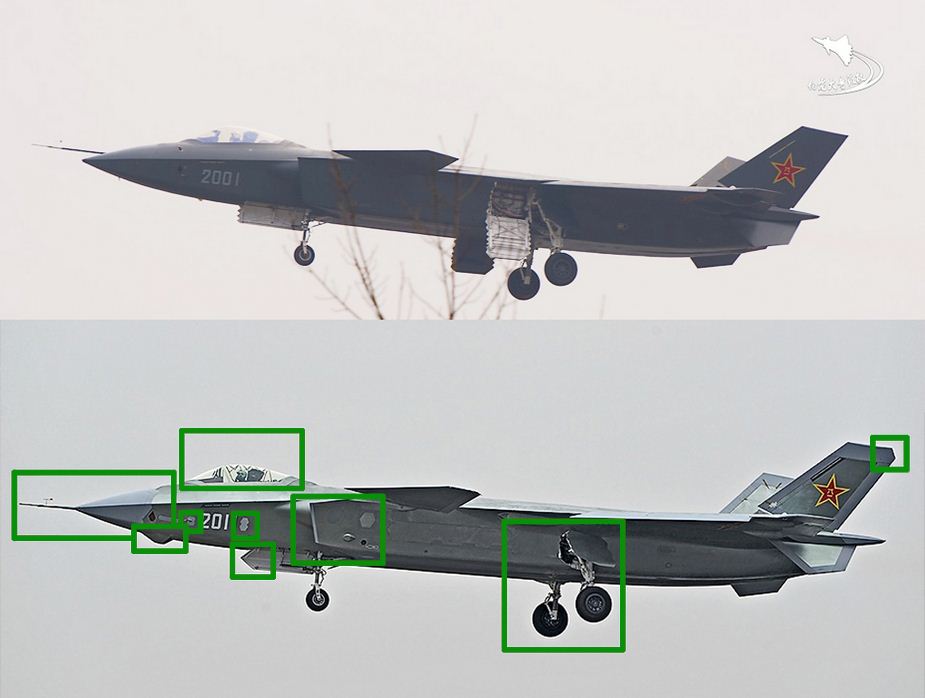 Prototipe pertama dan ketiga J-20 Prototipe pertama dan ketiga J-20