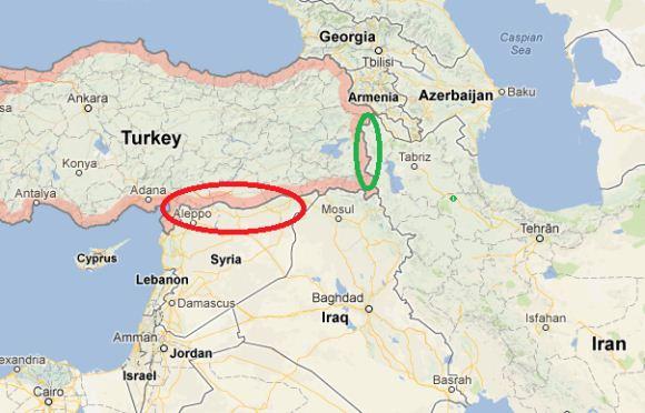 Perbatasan Turki, Suriah dan Iran Perbatasan Turki, Suriah dan Iran