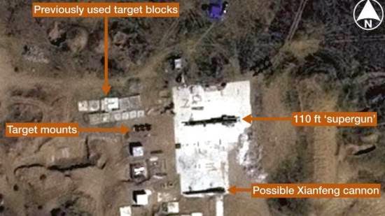 Pencitraan satelit artileri raksasa China Pencitraan satelit artileri raksasa China