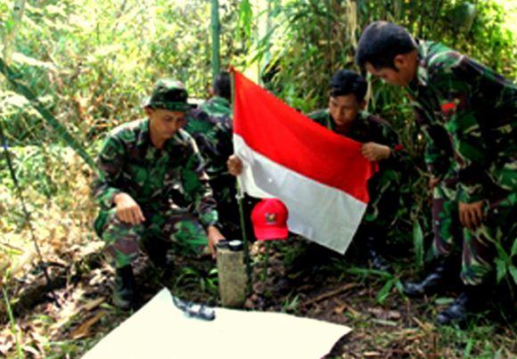 Patok perbatasan RI-Malaysia Patok perbatasan RI-Malaysia